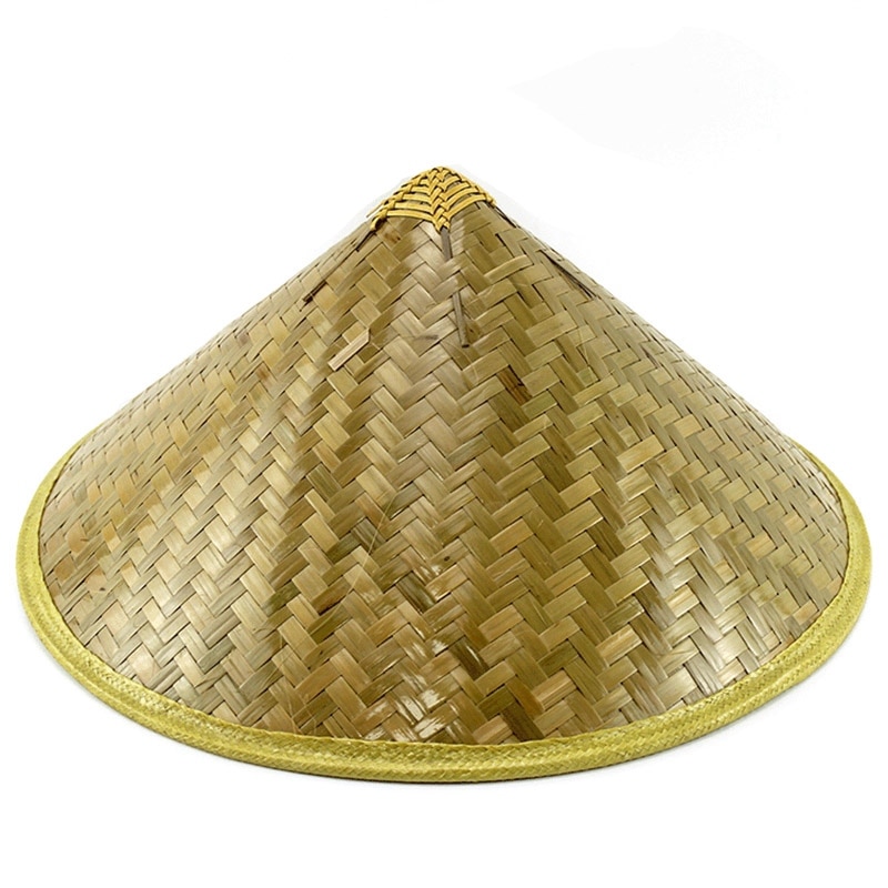Voksen deluxe coolie hat, bambus, orientalsk hat, unisex: Default Title