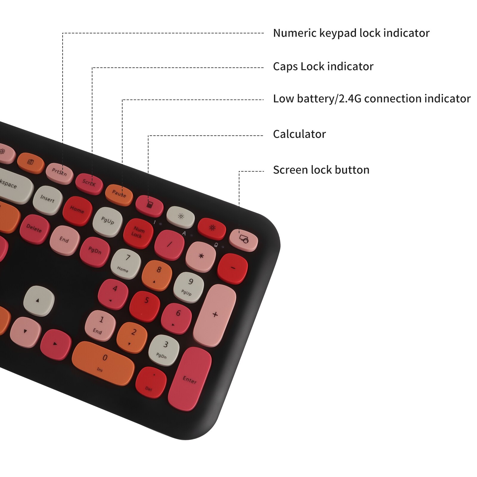 2.4G Wireless Keyboard and Mouse 110 Key Colorful Keyboard Mouse Combo Gaming keyboard Mouse Set For Desktop PC Laptop