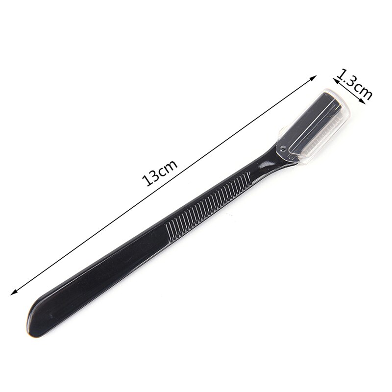 3 pièces/ensemble maquillage rasoir couteau noir Mini sourcil tondeuse sûr rasage rasoirs petite taille lame femmes soins du visage outil d'épilation