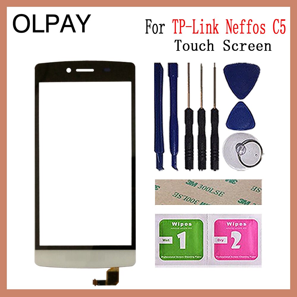 Mobile Phone TouchScreen For TP-Link Neffos C5 C5A C5L C5 MAX Touch Screen Glass Digitizer Panel Lens Sensor Repair: C5 White Tools