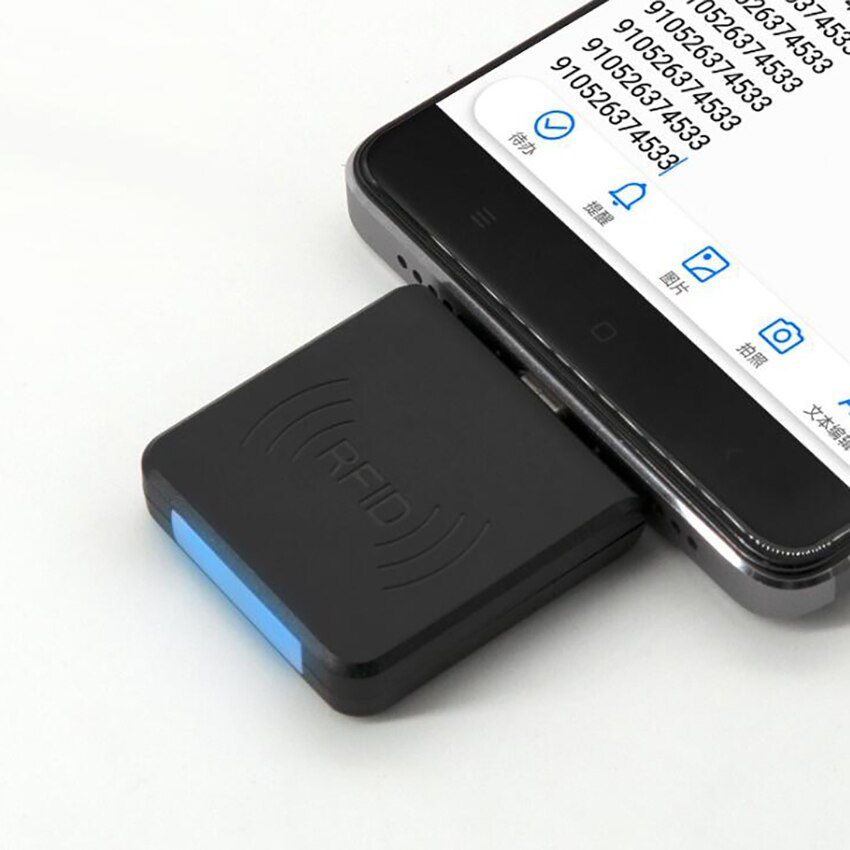 1Pc Mobile RFID Reader 125khz Contactless ID Card Reader, Micro USB Interface LED Light Mini ID Reader For Android Mobile Phone
