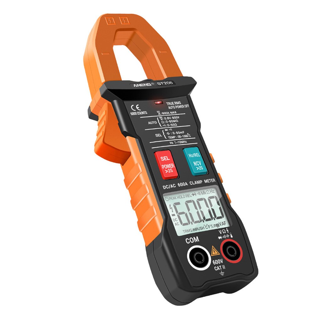 ST206 Digitale Multimeter Power Meter 6000 Graven Auto Range Ac/Dc Stroom Spanning Transistor Tester