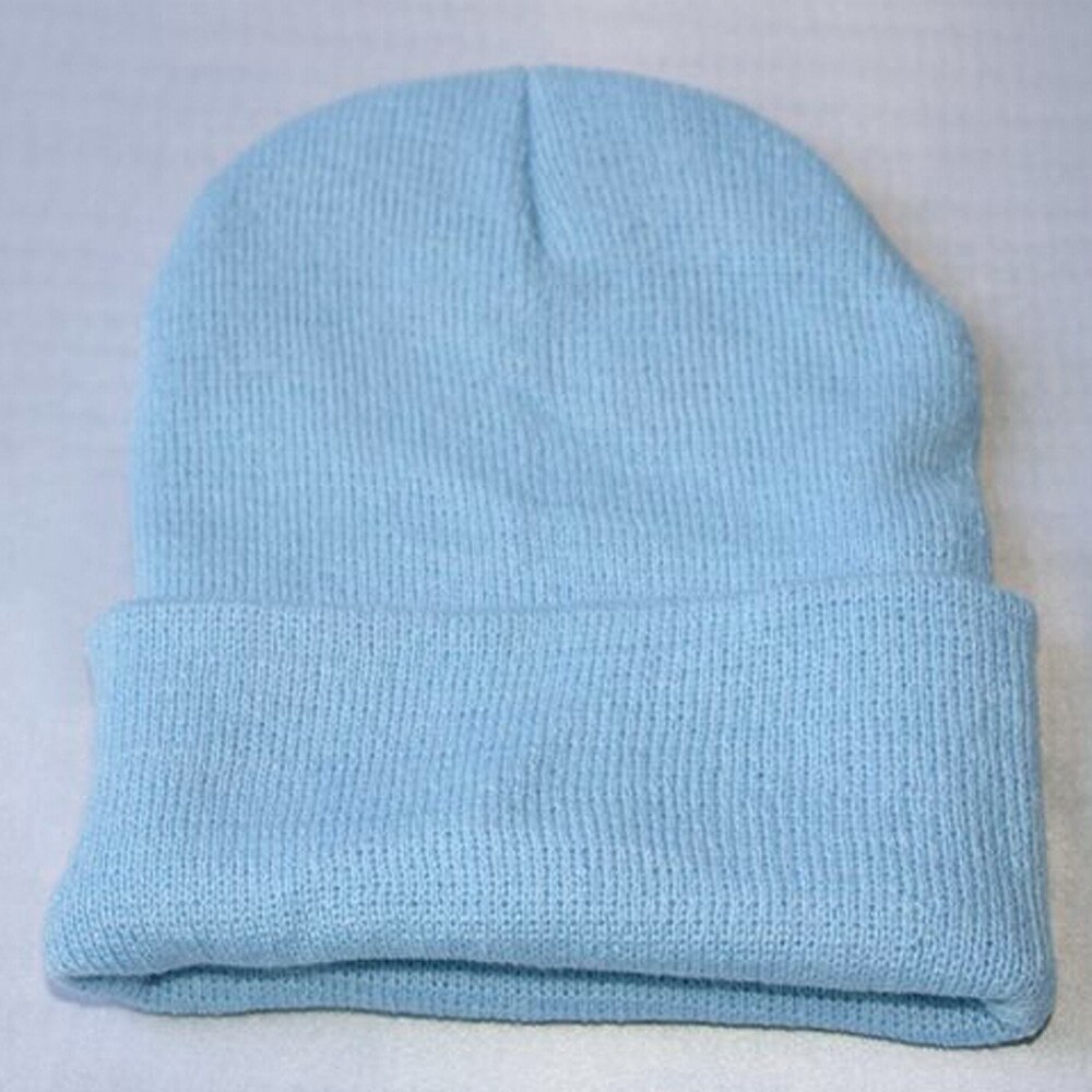 unisex Slouchy Strick Mütze Hüfte hüpfen Deckel warm Winter Ski Hüte Kappen Männer Winter Hüte Für Frauen Motorhaube Femme Gorras # T2: hell Blau 