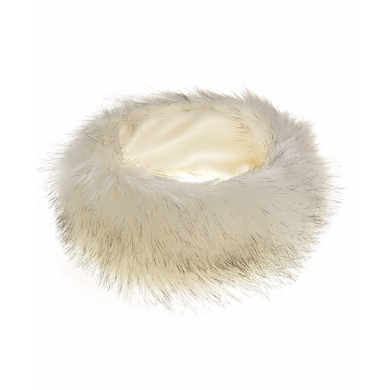 Winter Dikke Harige Haarband Fluffy Faux Fur Vrouwen Meisje Bont Hoofdband Hoed Winter Outdoor Earwarmer Ski Hoeden Sneeuw Cap