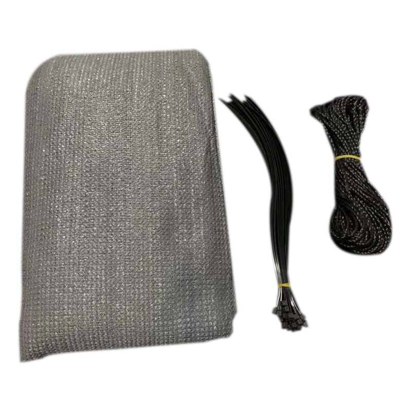 Black/Grey Balcony Privacy Cover Mesh For Home Yard Courtyard Patio Balcony Garden Cover Summer Sun Protect Outdoor: Light Grey