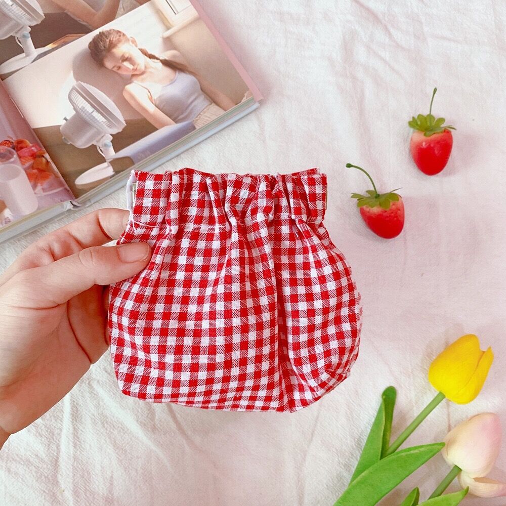 Bentoy rouge Plaid porte-monnaie Bus porte carte bancaire sac de maquillage filles Mini sac d'argent enfants pièces de monnaie poches corée sacs simples: Blue
