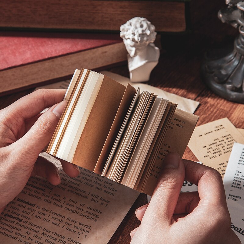 100 hojas de obra maestra de escritor, pequeño libro de recortes, material de decoración diy vintage, marcador de Arte de papel artesanal, papel de origami