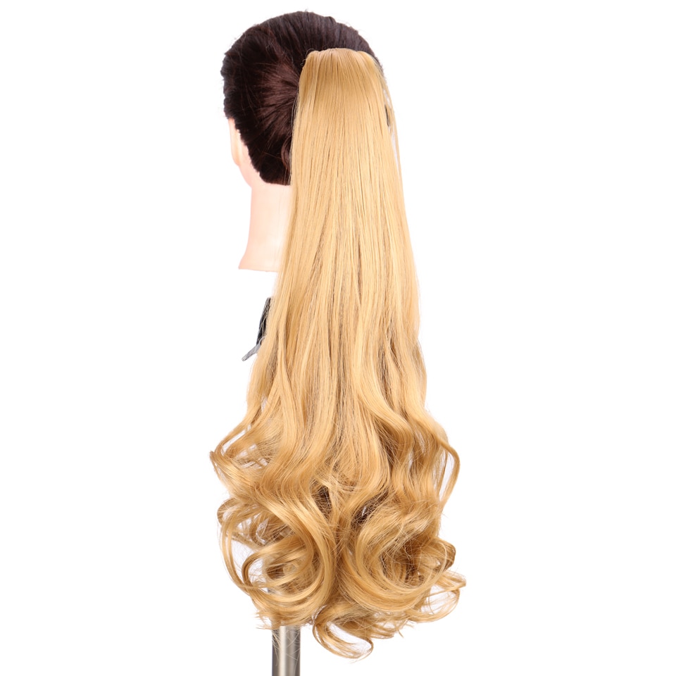 Lvhan kemisk fiber højtemperaturbestandigt hår syntetiske hestehalepoteclips til kvinder i hårforlængelsen bølget krøllet stil: 103