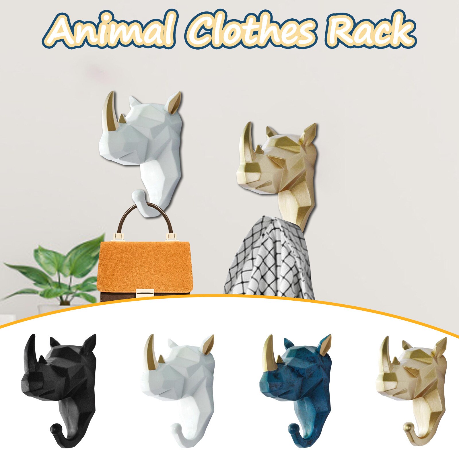 Creatieve Muur Haken Dier Decoratie Hars Houtnerf Haken Slaapkamer Deur Na De Dieren Haken 3d Haak Enkele Muur Hanger