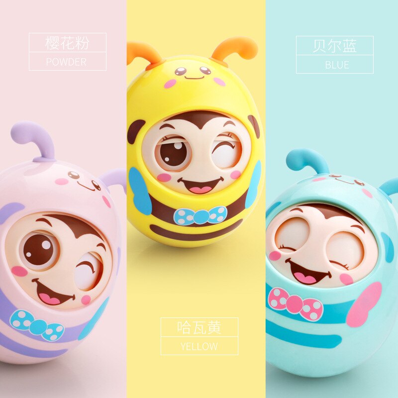 Baby Rasseln Handy, Mobiltelefon Puppe Glocke blinken Augen Becher Roly-Poly Spielzeug freundlicher Neugeborene Baby Beißringe Jungen Mädchen Gleichgewicht Ausbildung spielzeug