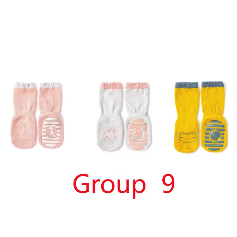 3 Pcs Baby Boy Socks Newborn Infant Socks Baby Socks Girl Non Slip Socks Baby Girls Knee Length Socks 0-3t Kids Socks: Group 9 / M(1-3T)