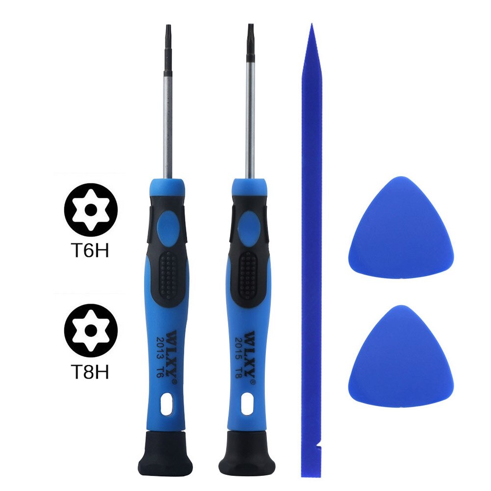 Tournevis magnétique T6 T8 T6H T8H Torx de sécurité avec trou pour manette Xbox One Xbox 360 Kit d&#39;outils d&#39;ouverture de réparation: 5 in 1 Kit