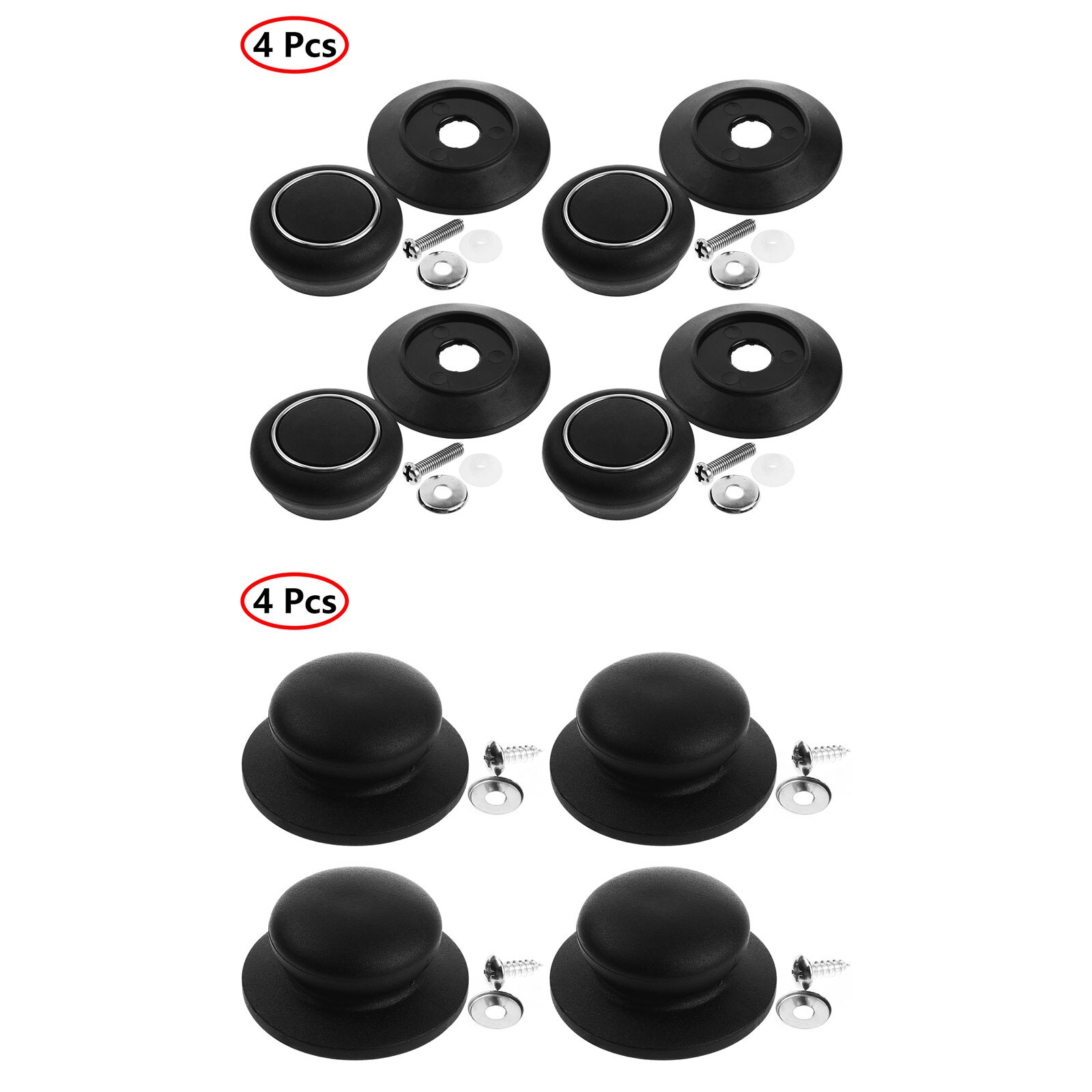 4- pots pan deksel anti-verbranding kookgerei deksel knop universele plastic snelkookpan dop handvat ronde houder schroefgreep keukengereedschap