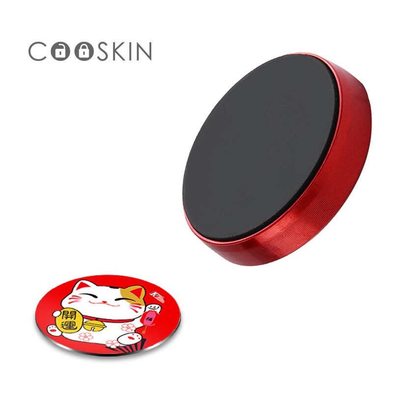 Magnetisk klibbig hållare fäste bil universal smartphone kylskåp magnet badrum vägg skrivbord klistermärke för iphone för samsung xiaomi: Röd