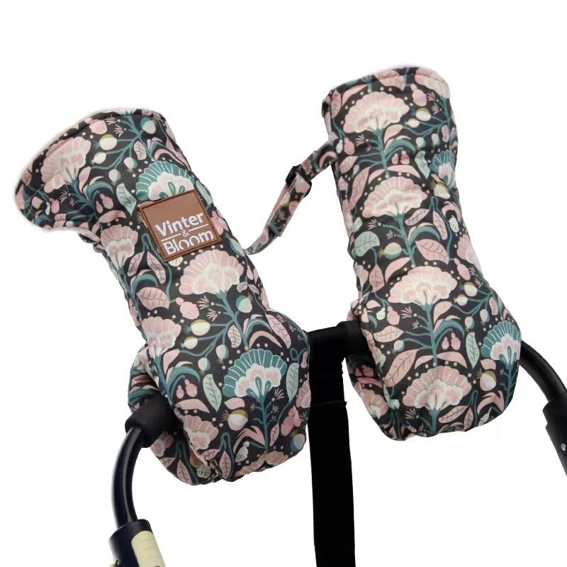 Housse polaire en fourrure chaude pour poussette, protège-mains pour landau, accessoires de landau: Ginkgo