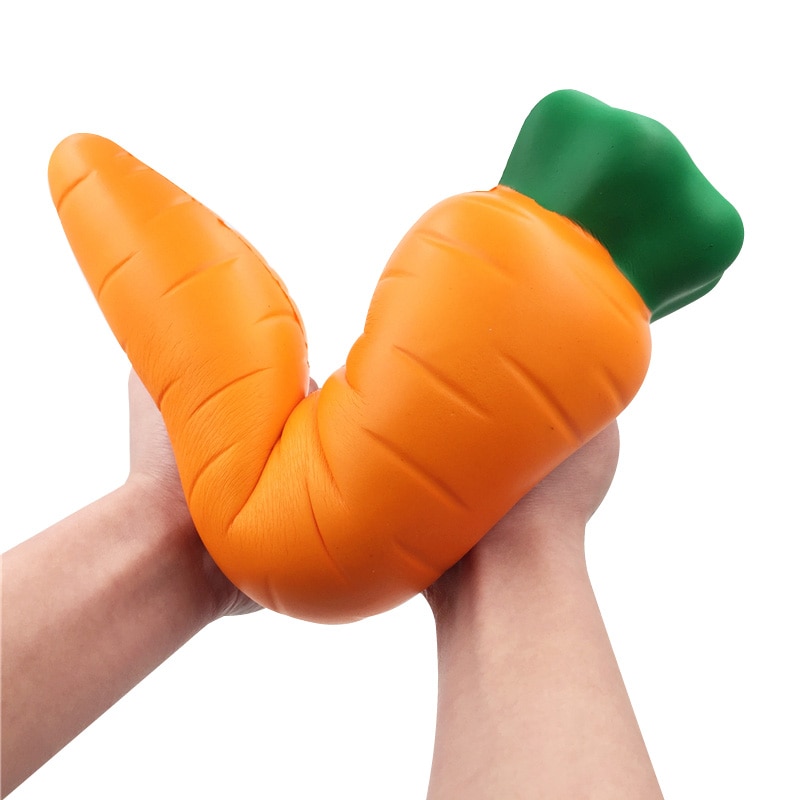 33cm Giant Kawaii Carrot Squishy Jumbo Slow Rising Antistress Decorate Cake Squishies Food Squeeze Toy Figure Collection