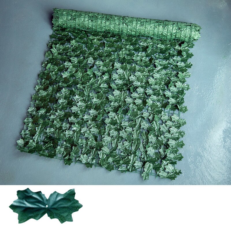 Artificial leaf Fence Net Greenery Panel Green Wall Fence Faux Ivy Vine Leaf Garden Outdoor Decor: 03-L
