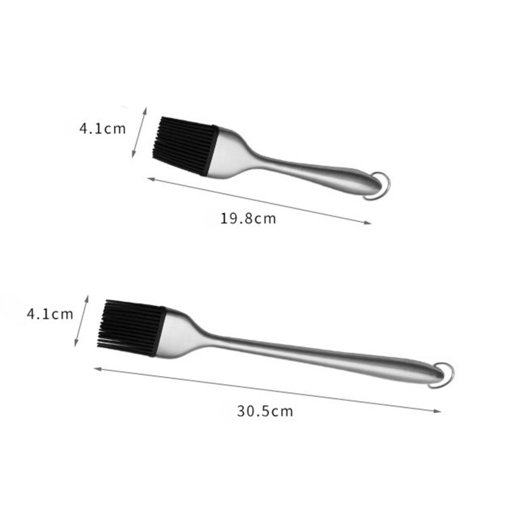 Silicone Basting Brush BBQ Grill Oil Sauce Brush Stainless Steel Handle Pastry Brush Butter Bread Brush BBQ Kitchen Accessories