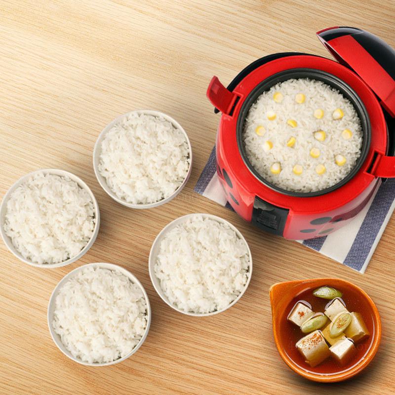 Cute Beetle-shaped Smart Rice Cooker with 24H Reservation Best Rice Cooker Non-stick Liner/ LED Display 1.2L 3 Colors