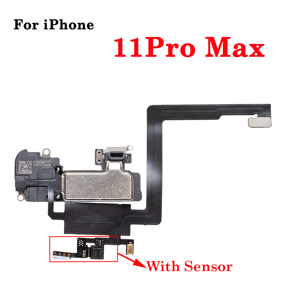 1 szt. słuchawka z czujnikiem światła zbliżeniowego Flex Cable do iPhone X XR XS MAX 11 12 Pro max Mini głośnik douszny Części zamienne: Srebrny
