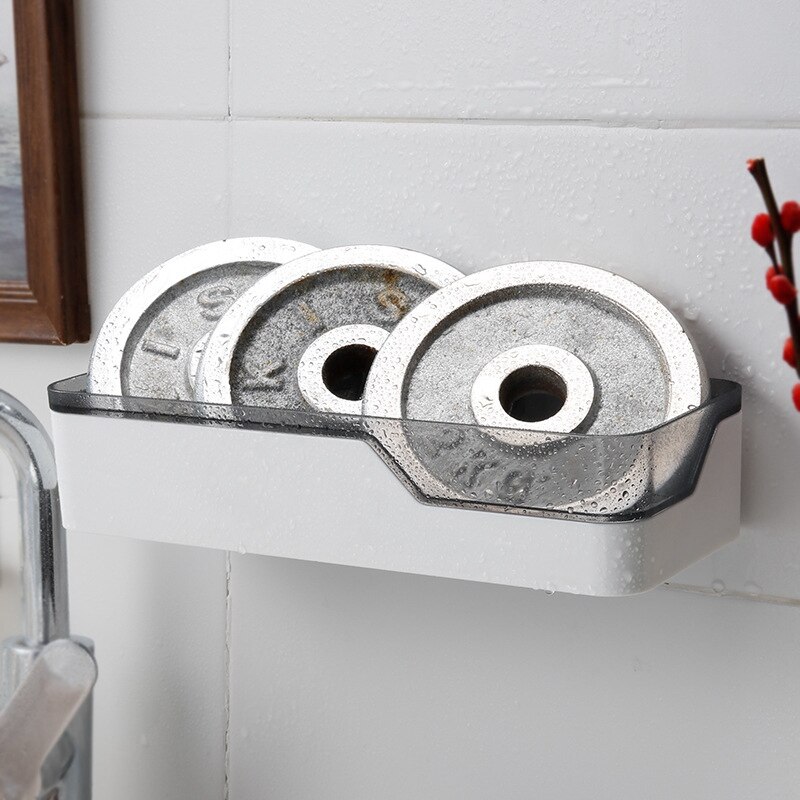 Wandgemonteerde badkamerplank, opbergrek, organizer, houder, stootvrij plankrek voor keuken en badkamer