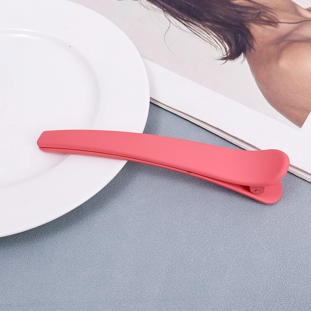 5 uds Clips de maquillaje niñas Clip de boca de pato mujeres Clip de pelo de plástico horquilla accesorios para el cabello abrazadera de sección peluquería: Lavanda