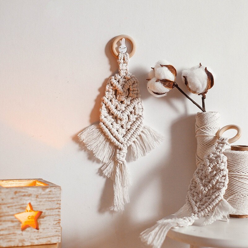 Boêmio chique tapeçaria de parede pendurado decoração do quarto dos miúdos tecido de malha tapeçarias macrame tapeçaria tapeçaria decoração da parede