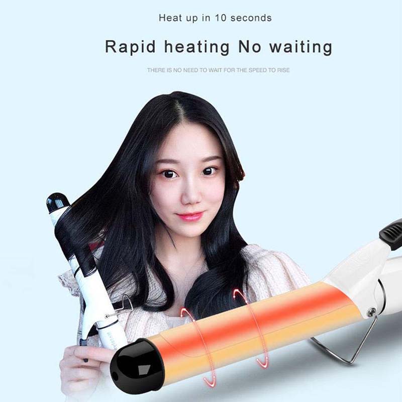 Hair Curling Iron Electric Ceramic Large Wave Curler 25Mm Curler Curly Bangs Inside Button Curler Iron Styling Tool