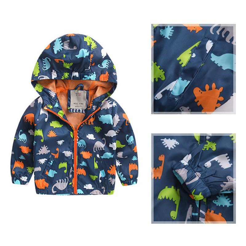JW-Autumn Active Boys Jackets Coats Softshell Kids Children Windbreaker Jacket Baby Boy Hooded Coat