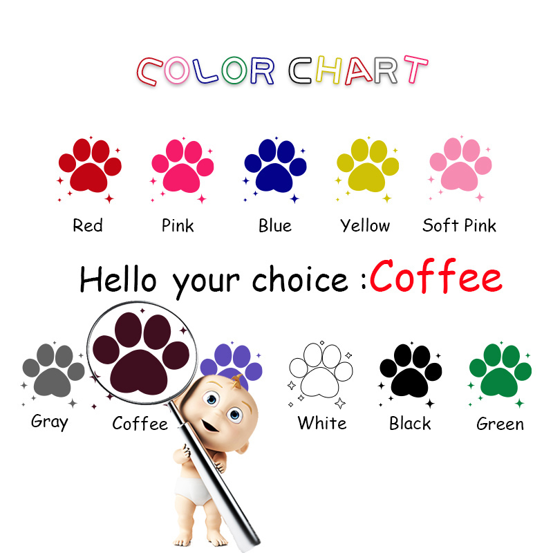 Gør-det-selv hundeindretning soveværelse aftagelige vinyldecals wallstickers pvc wallstickers kunst vægmaleri klistermærker dekorativt klistermærke vandtæt: Kaffe