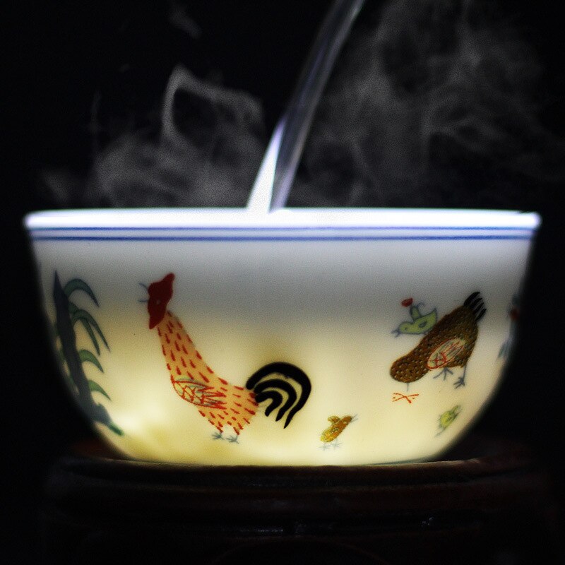 Jingdezhen Cup Ceramic Single Tea Cup Master Cup Cup Pin Ming Bei Forming Of Dou Cai Ji Gang Bei Double Wall Beer Glass
