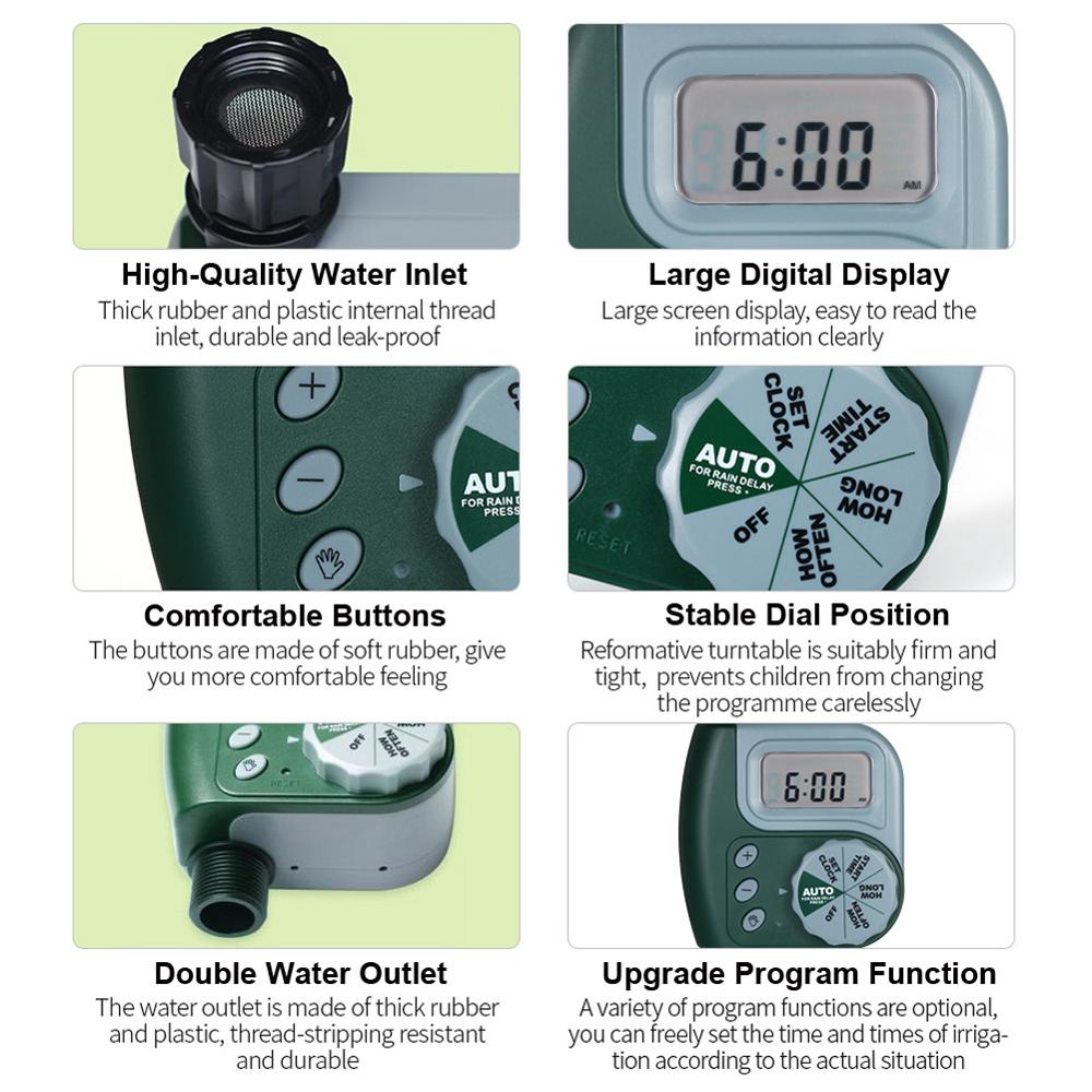 Automatyczny cyfrowy ogród czasowy wyłącznik przepływu wody podlewanie system nawadniania sterownik z filtrem G3/4 automatyczny czasomierz nawadnianie zewnętrzne
