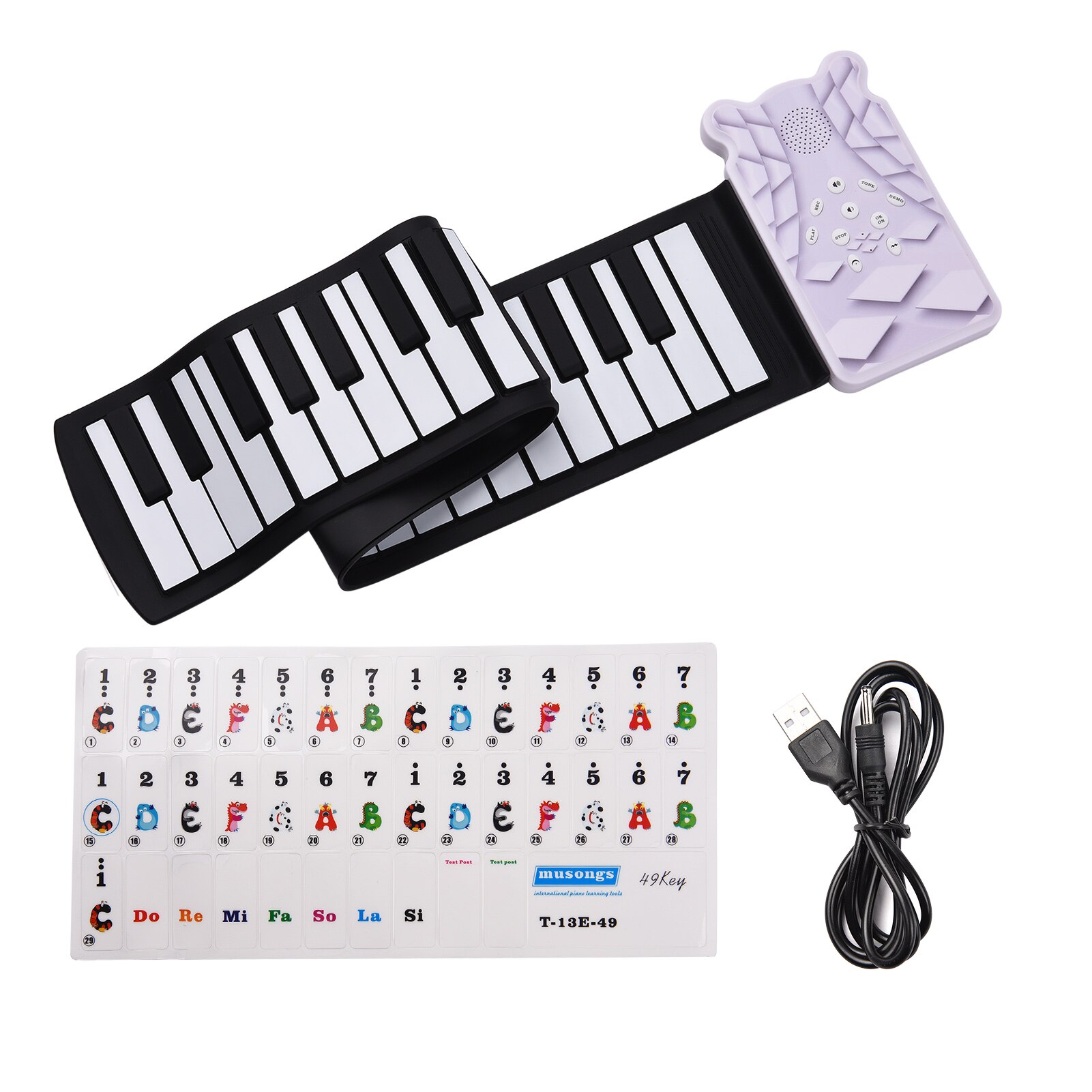 Portable 49-key Roll-up Electronic Piano Keyboard ... – Vicedeal