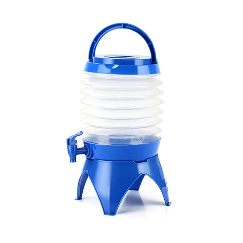 Portable 5L Gallon Collapsible Folding Car Travel Drinks Holders Beer Water Dispenser Drinks Container Tap For Outdoor Camping