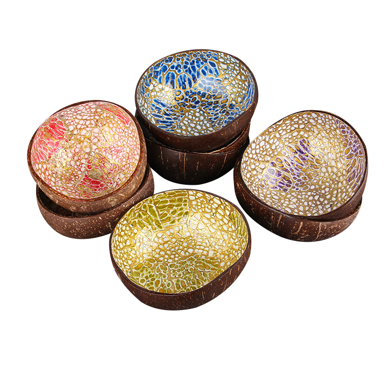 Skål slik opbevaring dekoration naturlig fad kokosnødskal giftfri frugt miljøvenlig