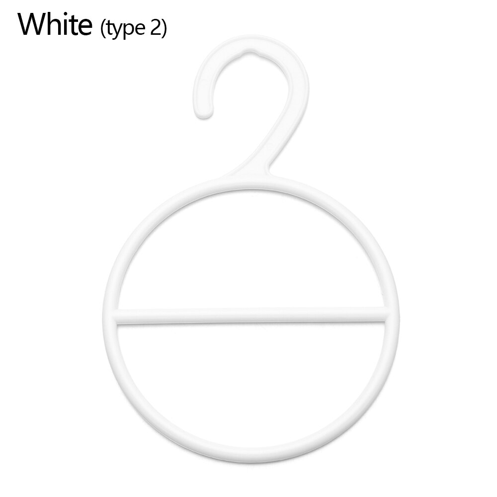 Circle Shape Shawl Scarf Hanger Multifunctional Coat Belt Tie Clothes Display Shelf Space Saving Organizer Plastic Storage Holde: type 2 white