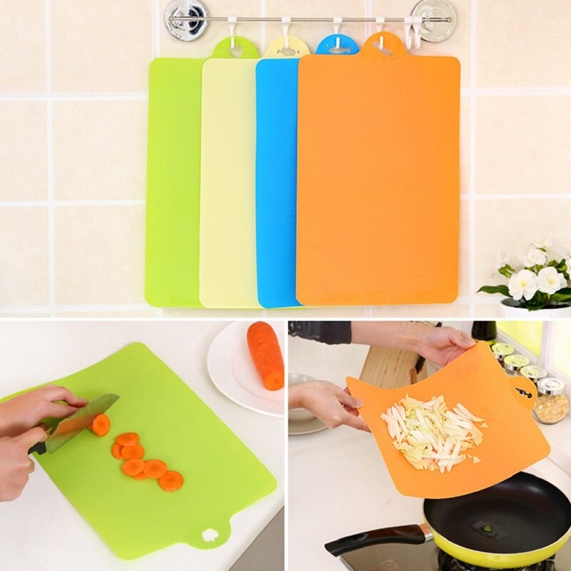 Plastic Cutting Board Food Classification Board Outdoor Camping Vegetables Fruits Meat Bread Cutting Board