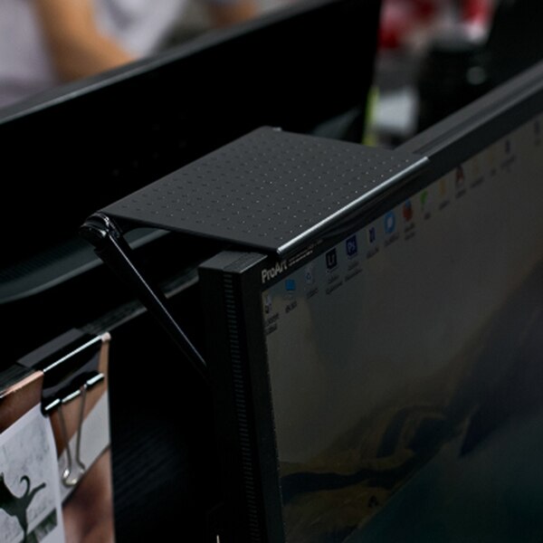 Multifunction Computer Screen Storage Rack Office Desktop Shelf Plastic Fold Storage Holder Organizer Office Storage Rack Clip: 3
