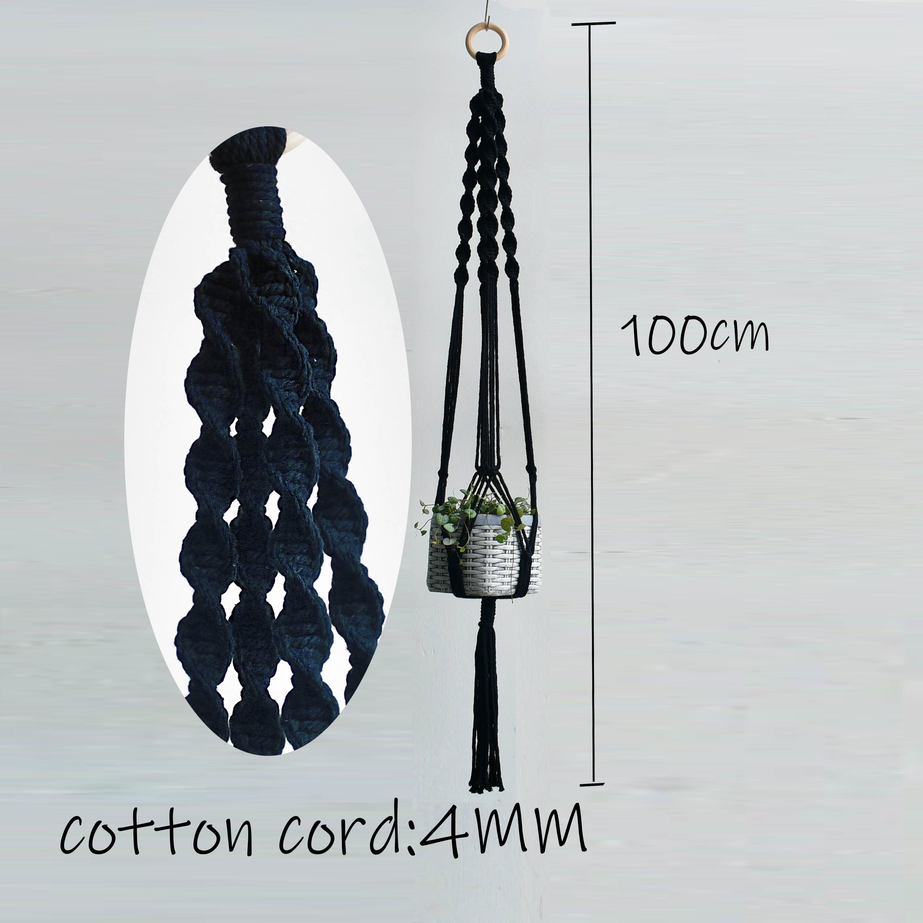handmade macrame pot hanger plant hanger pot holder pot hanging for home garden large size 4MM: HLM1005