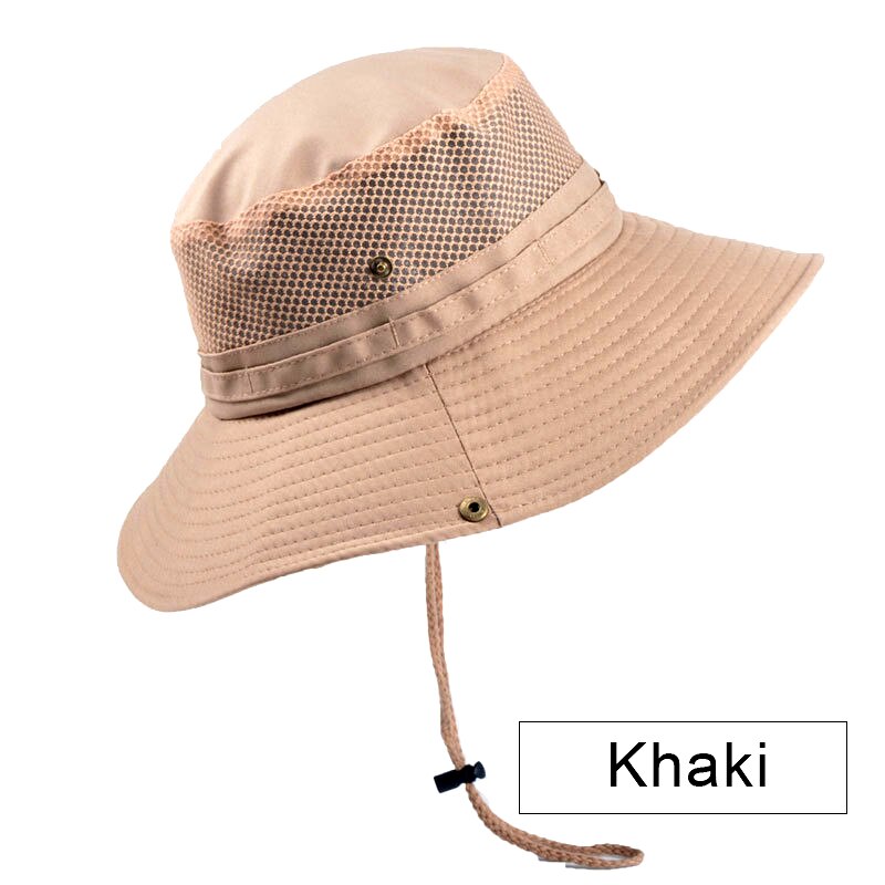 K31 Mannen Hoed Panama Emmer Hoed Outdoor Zon Hoeden Voor Mannen Mode Zomer Hoed Zonneklep Visser hoed Anti-Uv Zonnehoed: K31-Khaki