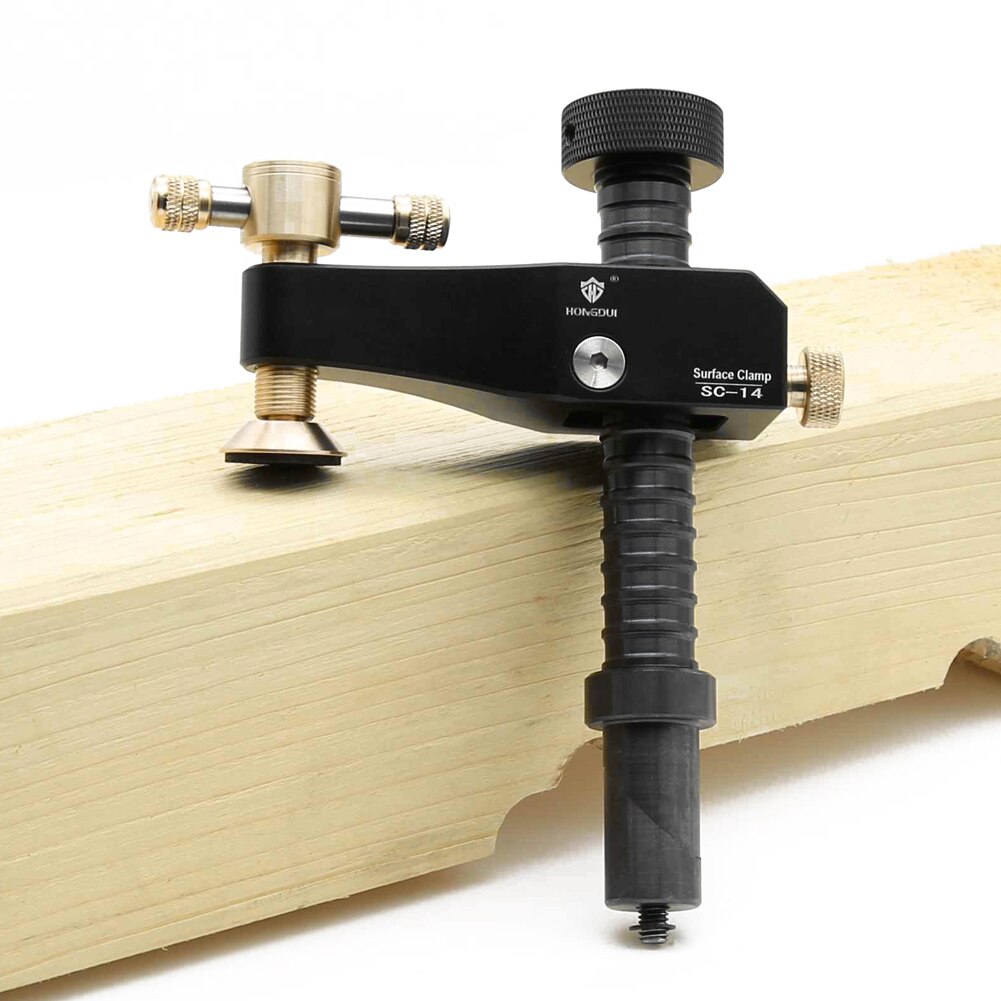 HONGDUI Woodworking Desktop Surface Fixing Clamp Aluminum Alloy Table Hold Down Clamp Household DIY Fixing Clip