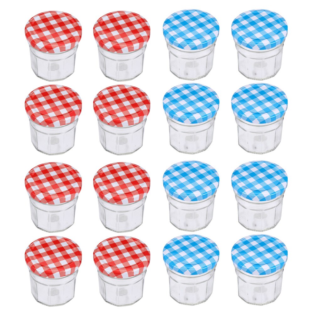 12Pcs Glas Jam Opslag Flessen Honing Verzegelde Potten Pickles Potten Met Deksel (50Ml)