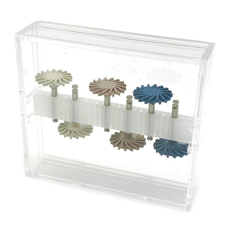 6 unids/set resina Dental compuesta pulido Kit disco espiral Flex cepillo fresas 3 colores mezclados: Normal Quality