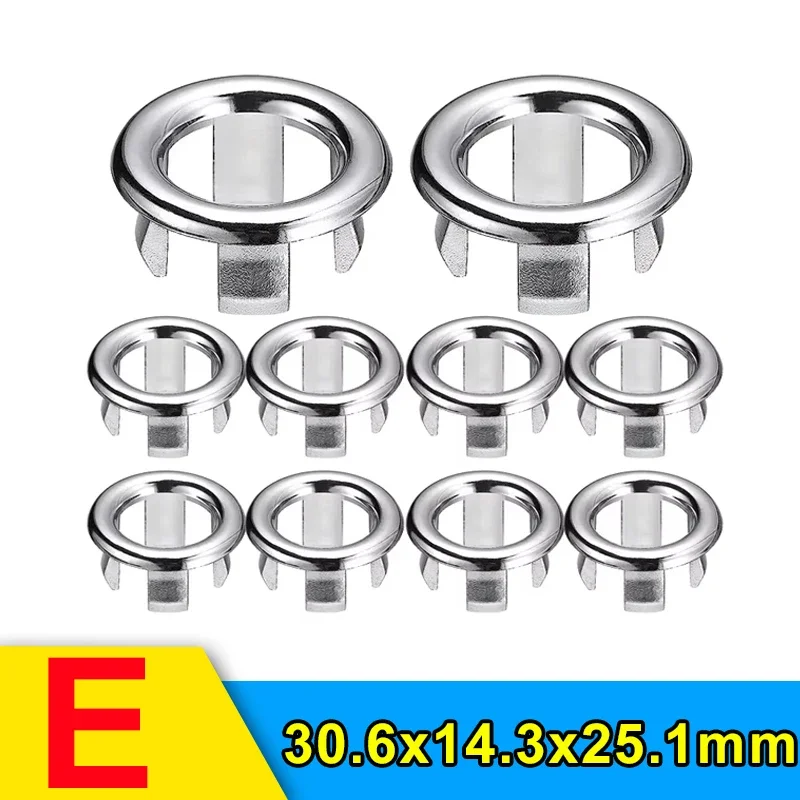 24-1PCS Gootsteen Overloop Ring Cover Vervanging Badkamer Wastafel Trim Bad Ronde Plastic Gootsteen Overloop Gat Cover Keuken accessoires: Black / 78Mm