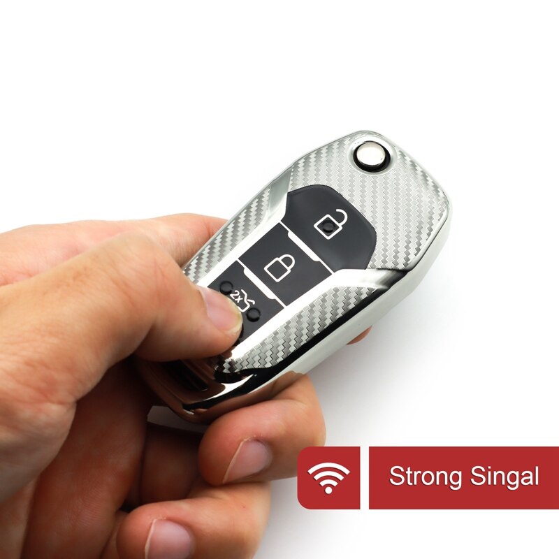 Soft TPU Car Key Chain Covers Case Accessories Cap Holder for Ford Explorer F150 F250 Ranger Ecosport Mondeo,Silver
