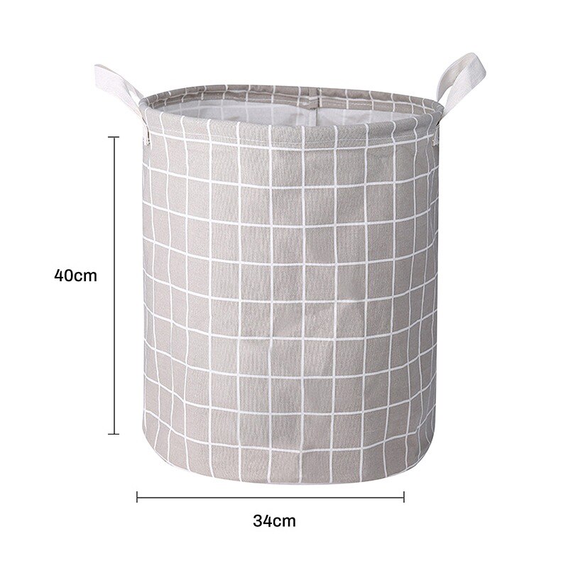 Laundry Organizer Basket Canvas Waterproof Large Capacity Laundry Hamper Dirty Clothes Storage Bag Toy Home Storage Bin 34x40cm: 1(34x40ccm)