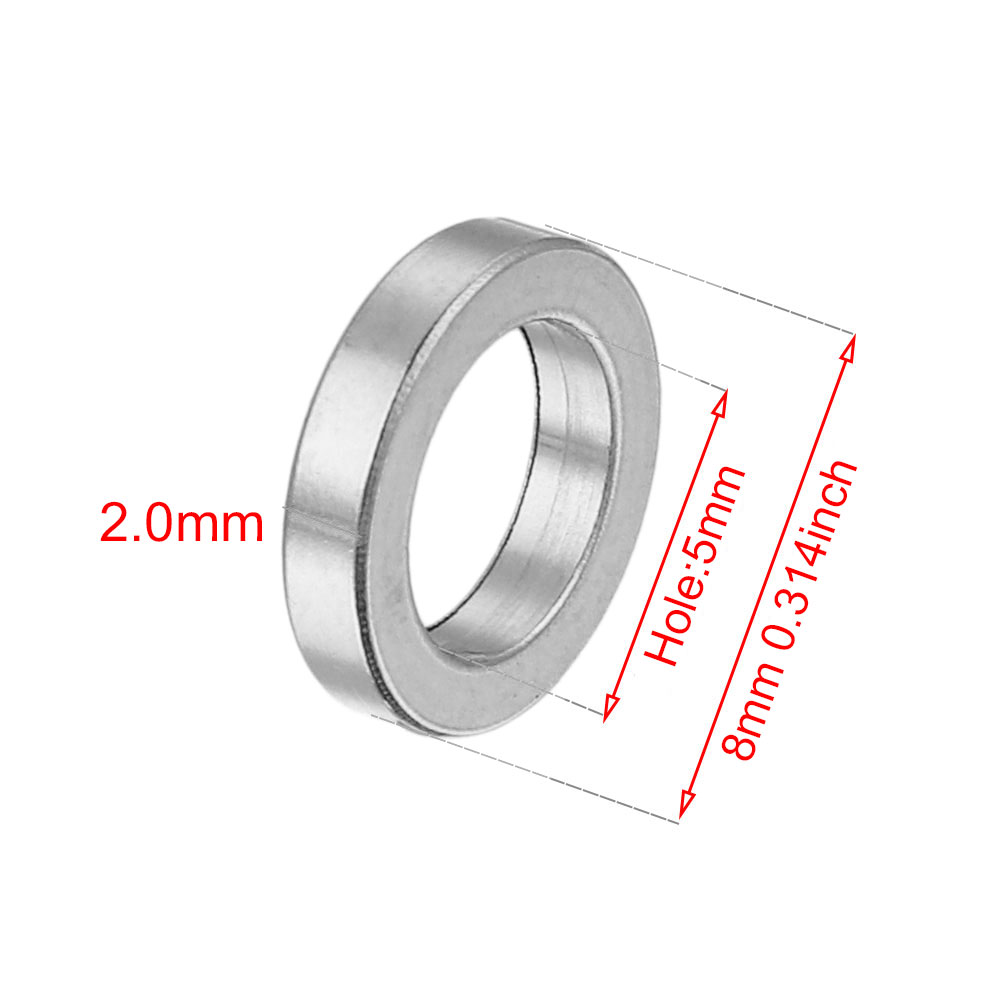 10 Uds. Espaciadores redondos planos de acero inoxidable disco de cuentas cuentas sueltas con agujero grande para DIY pulsera collar artesanía joyería suministros