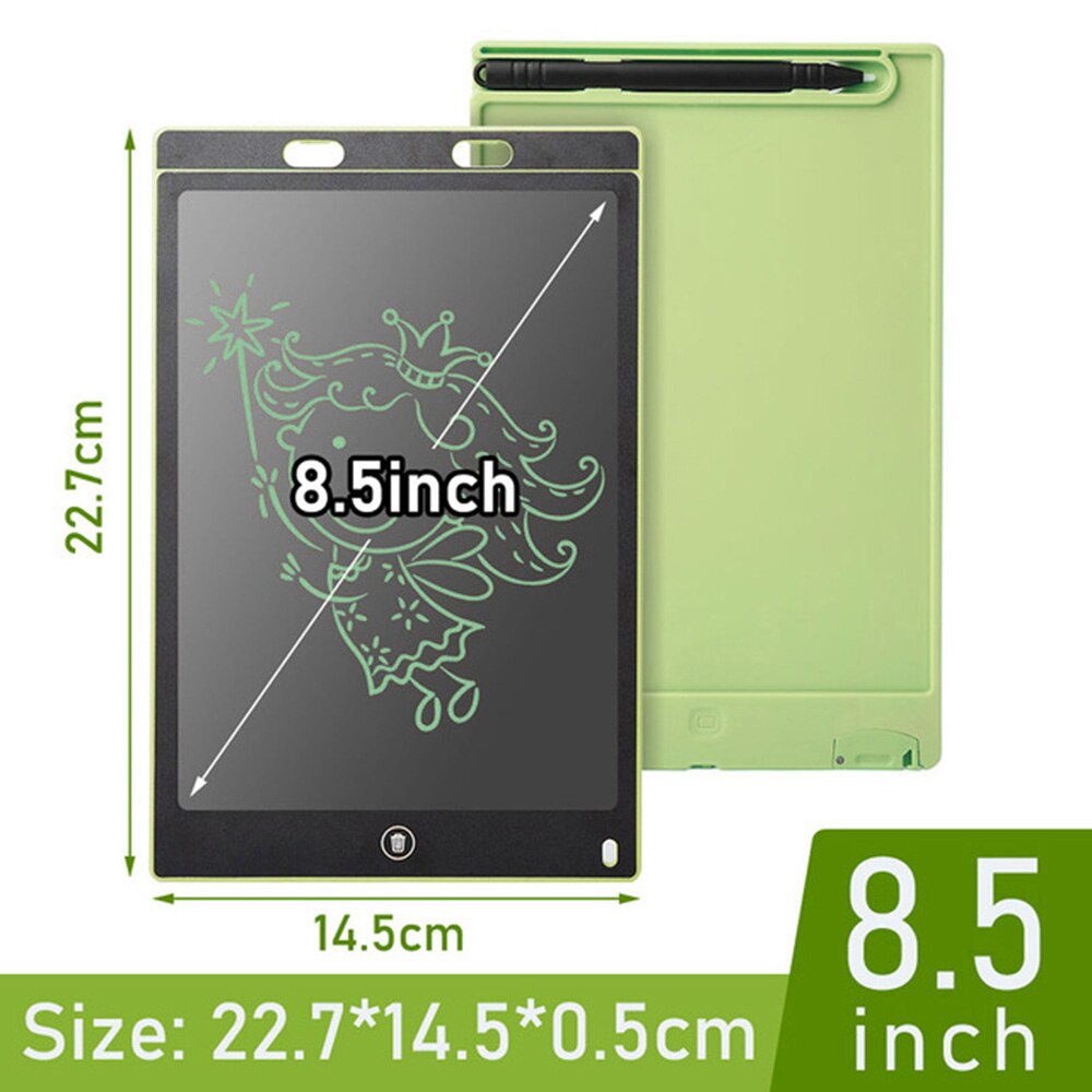 4.4 ''8.5'' 12'' LCD Tablet Schreiben Pad E-writer Kid Grafik DIY Zeichnung Arbeit Bord: 8.5inch green