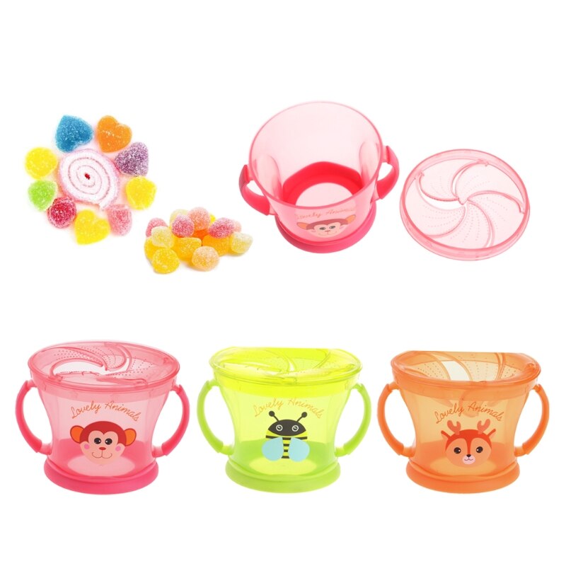 Soft Food Bowl Children Snack Spilled Cup Leak Proof Baby Snack Box Container