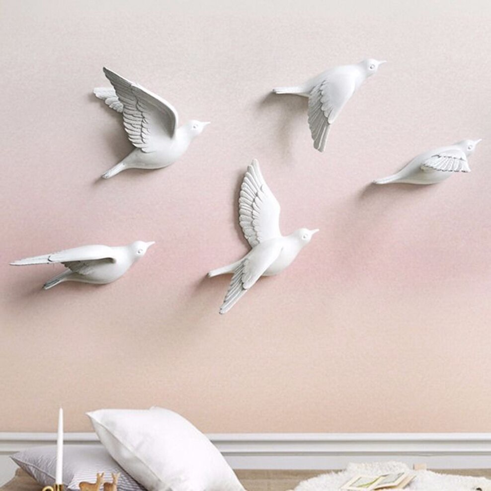 3D Bird Wall Decoration European Style Wall Hanging Wall Sticker Living Room Background Wall Home Decoration Accessories